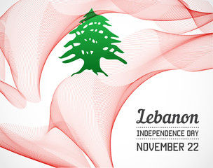 National Day of Country in Blending Lines Style Vector with Date
