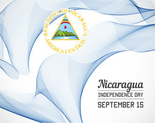 National Day of Country in Blending Lines Style Vector with Date