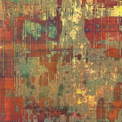 Vintage aged texture, colorful grunge background with space for text or image. With different color patterns: yellow (beige); brown; red (orange); green