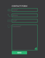Web site registration form. Vector illustration