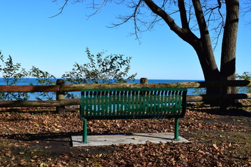 Bench over looking the lake