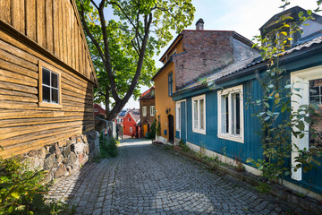 Künstlerviertel Damstredet in Oslo
 - obrazy, fototapety, plakaty