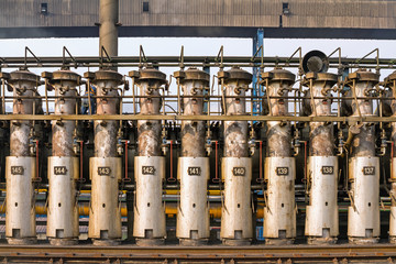 Range of classic ascending pipes on the coke battery