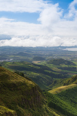 Naklejka premium Typical landscape on Sao Miguel island, Azores