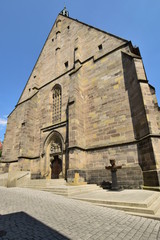 Fototapeta na wymiar Historic church in Ansbach, Bavaria, region Middle Franconia, Germany