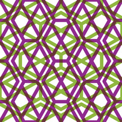 Bright symmetric seamless unusual pattern with overlay geometric