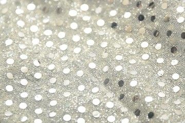 silver sequins fabric