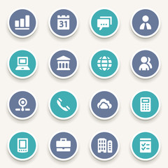 Business web icons set