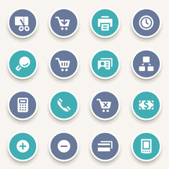 Shopping web icons set