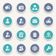 Social media web icons set