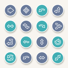 Arrows web icons set