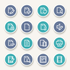 Document web icons set