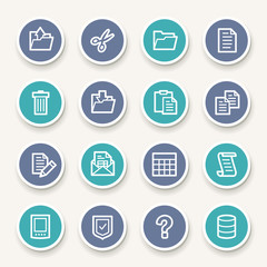Document web icons set