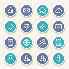 Fototapeta premium Social media web icons