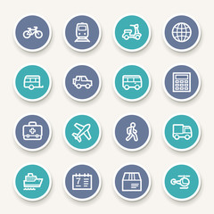 Transport web icons set