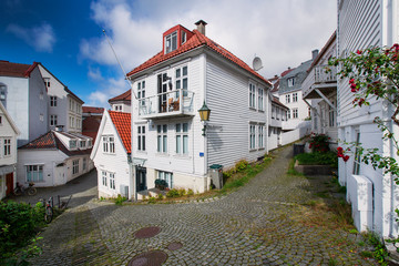 Holzhäuser in Bergen, Norwegen
