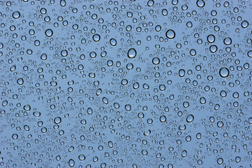  water drops on glass