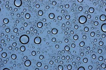  water drops on glass