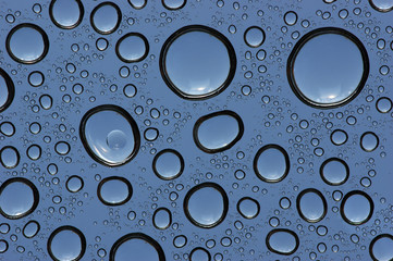  water drops on glass