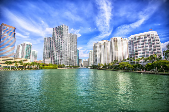 Cityscape of Miami on a sunny day, Florida, USA