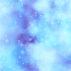 Blue bokeh abstract light background