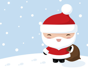 Kawaii Santa in the Snow