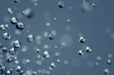 Abstract Rendering of Low Poly Chaotic Particles.