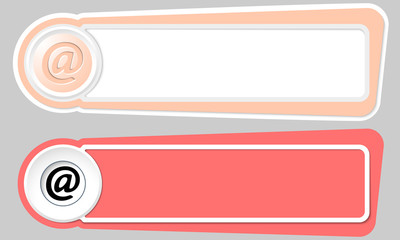 Obraz premium Abstract buttons for your text and email symbol