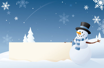 Snowman's Snowy Sign