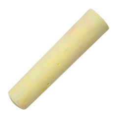 colour chalks, yellow,  isolated on white background, with clipping path