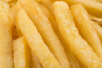 Fried potatoes closeup