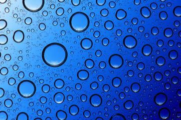  water drops on glass