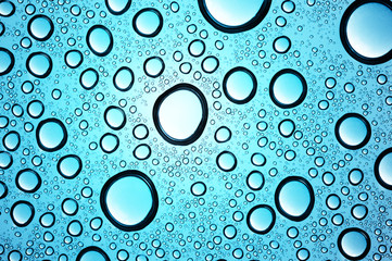  water drops on glass