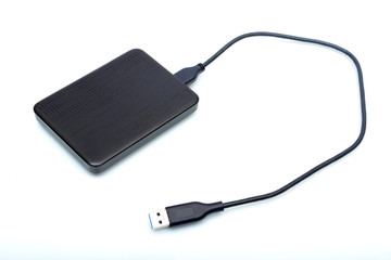 Obraz premium External Hard Drives isolated on white backgorund