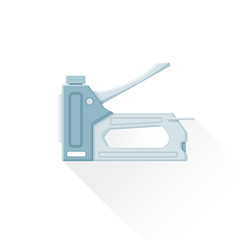 vector flat metal staple gun illustration icon.