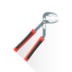 vector flat water pump pliers illustration icon.