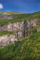 Wasserfall im Geiranger Fjord
