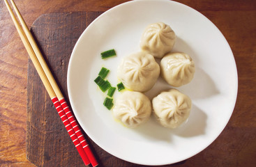 Asian steamed dumplings
