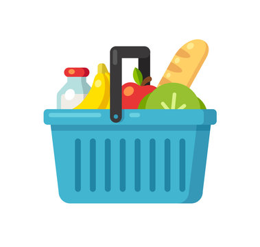 Supermarket Basket Illustration