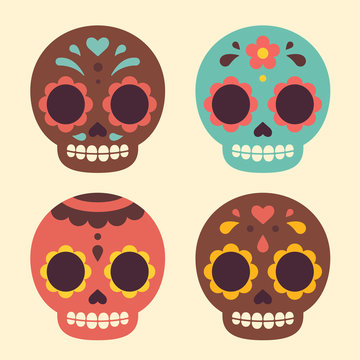 Mexican sugar skulls