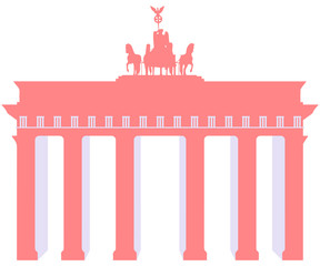 Brandenburg Gate in Berlin. Harmonious colors.  - obrazy, fototapety, plakaty