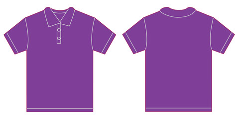 Purple Polo Shirt Design Template For Men