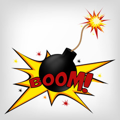 Cartoon comics vector bomb