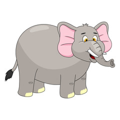 Obraz na płótnie Canvas Elephant Cartoon Vector Illustration