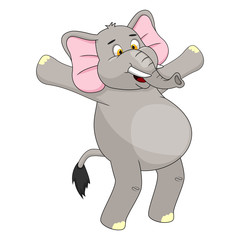 Elephant Cartoon Vector Illustration