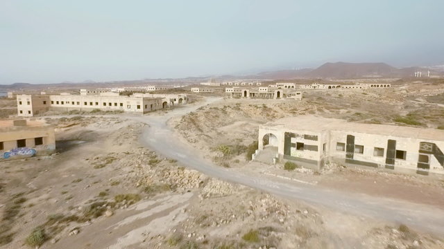 Antiguo Sanatorio de Abona old leprosy station  ghost town Abades, Tenerife, Canary Islands, Spain