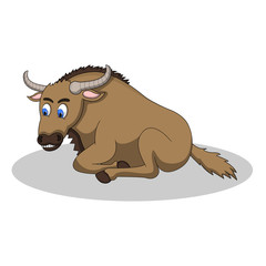 Wildebeest Cartoon Vector Illustration