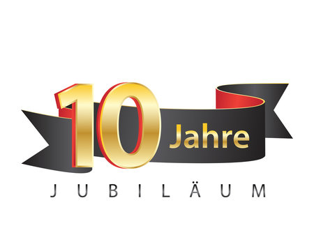 10 jahre jubiläum schwarz logo