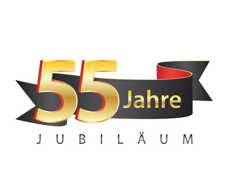 55  jahre jubiläum schwarz logo