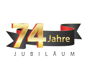 74  jahre jubiläum schwarz logo